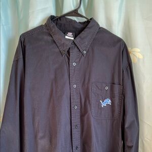 NFL Detroit Lions Team Apparel Men’s Long Sleeve Button Up Shirt